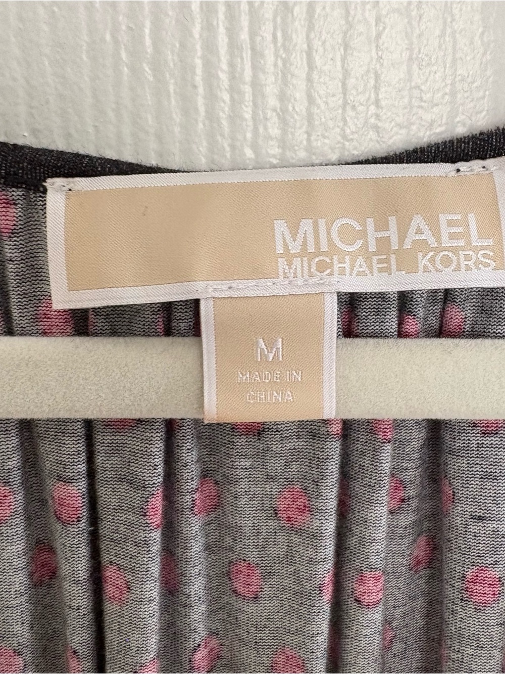 Michael Kors Black & Red Polka Dot Cold Shoulder Top - Picture 3 of 7